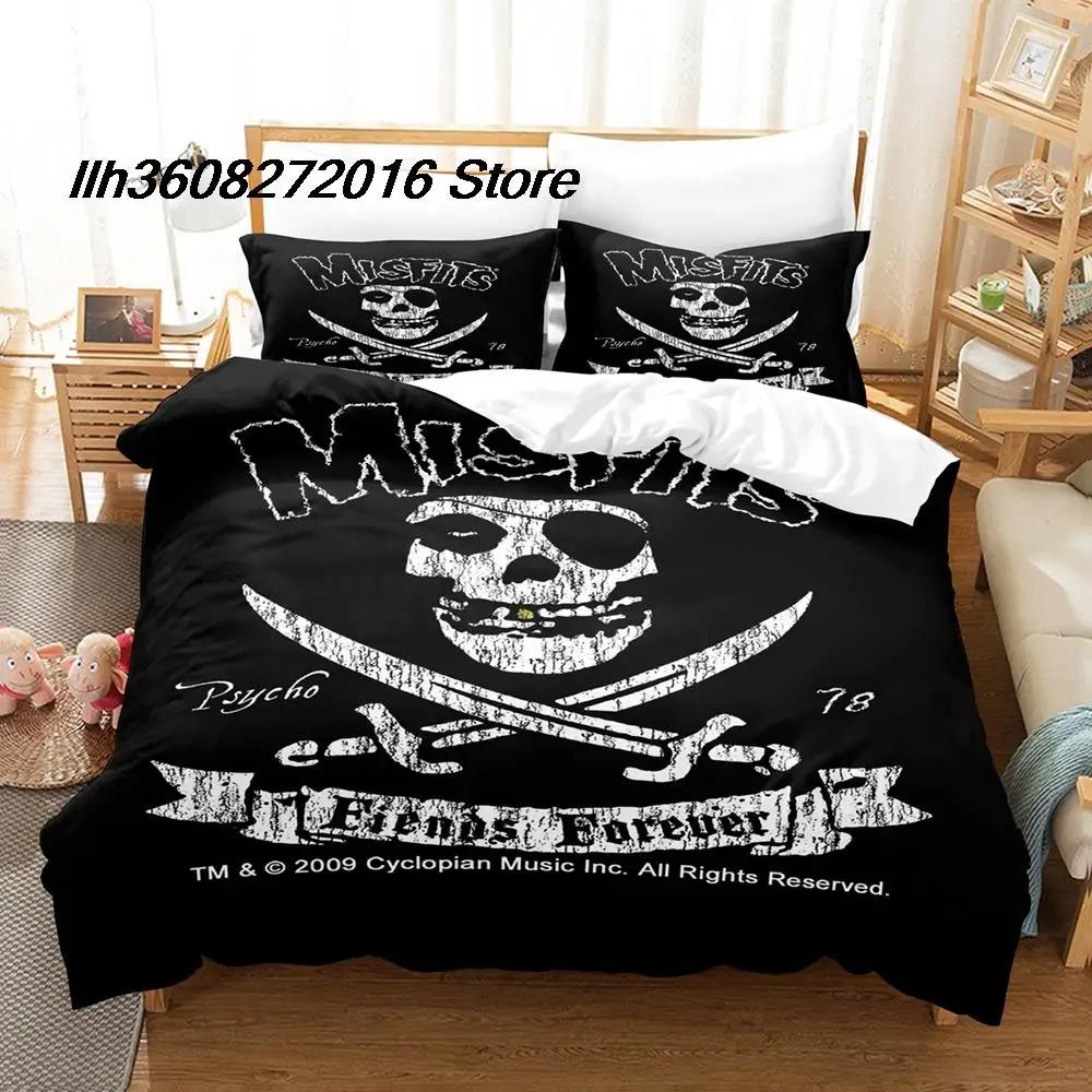 New The Misfits Glenn Danzig Bedding Set Single Twin Full Queen King Size Bed Set Aldult Kid Bedroom Duvetcover Sets 3D Skull