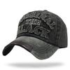 WHITE FANG Hat Vintage Distressed Cap Logo Cool Stylish Leather CA213 Men's (01 Black)