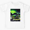 Cool Futuristic Electric Sports Car On A Alien Planet Kids T-Shirt