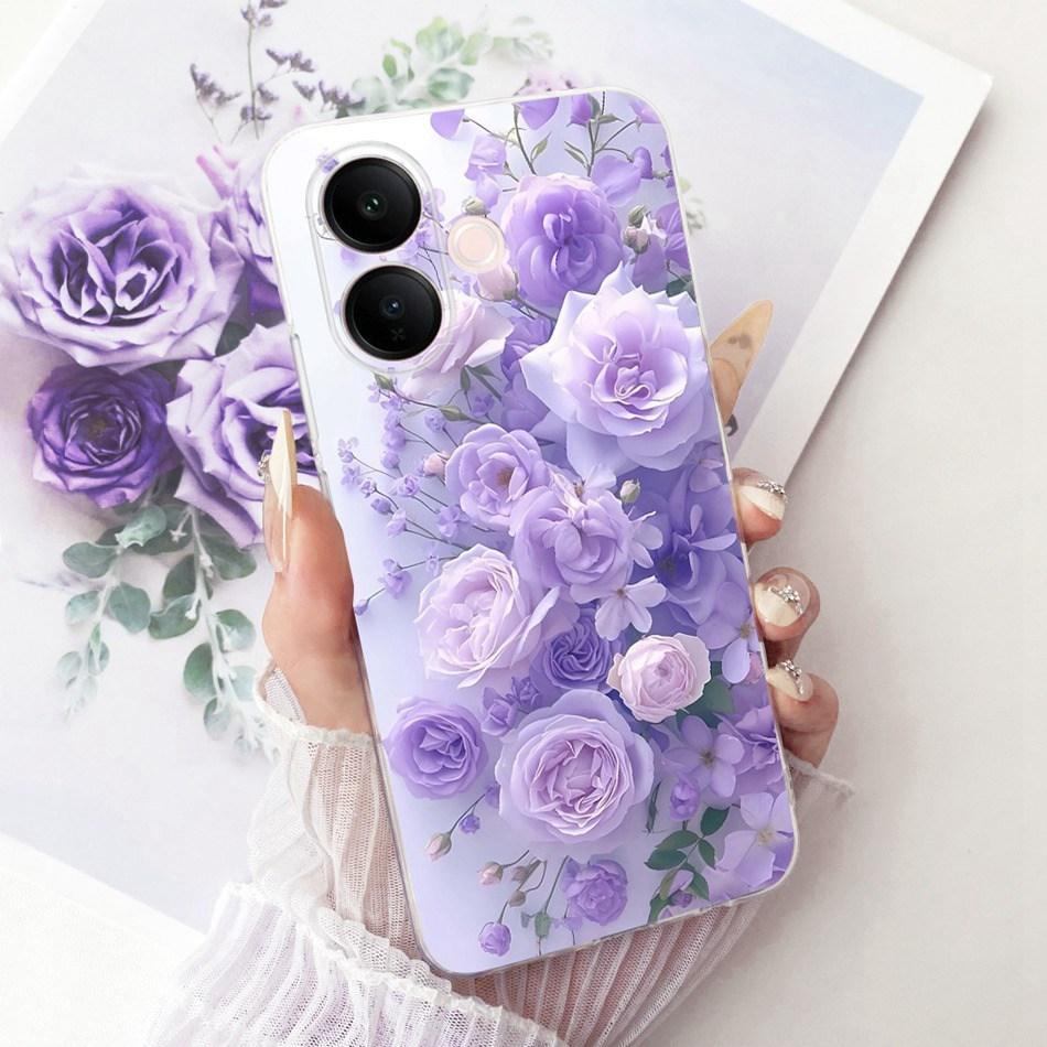 For Vivo V60 Lite 4G 5G Cute Flower Butterfly Cat Painted Case For Vivo V60 V60lite V2530 V2511 Soft Silicone TPU Phone Cases