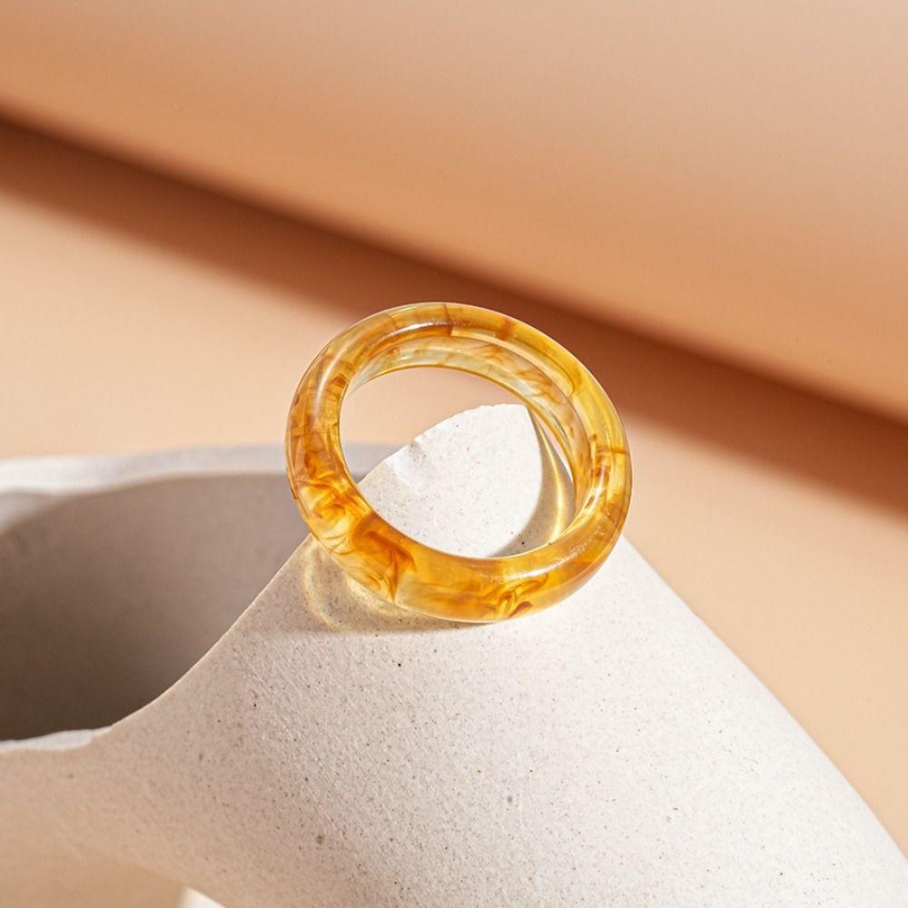 Jewelry Accessories Solid Resin Ring Korean Style Geometric Forefinger Ring Gift