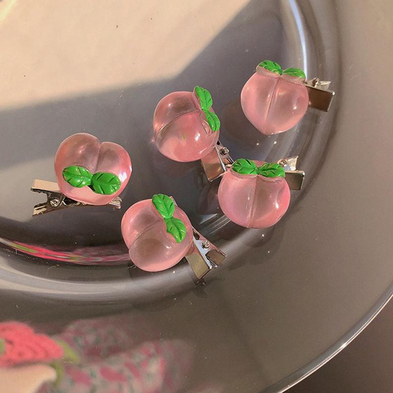 5 шт. такие милые девушки, розовая роза, сердце, бант, персик, мини-шпилька, набор, сладкие волосы