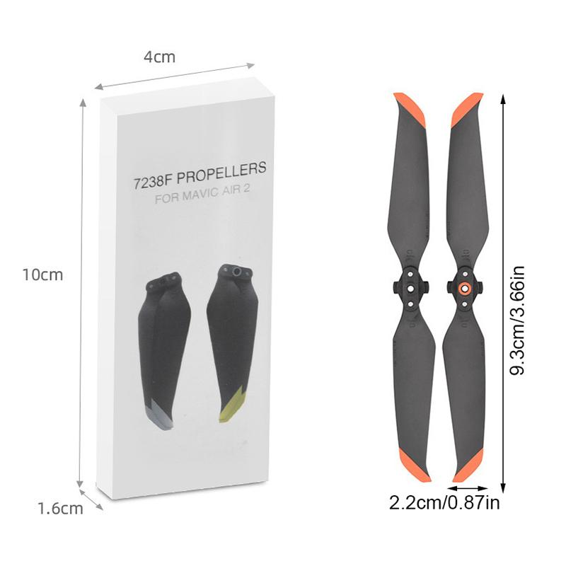 1Pair Plastic Propellers 7238 Low Noise Props For Mavic Air 2/AIR 2S 7238F Drone Wing Replacement Props Blade Fans Spare Parts