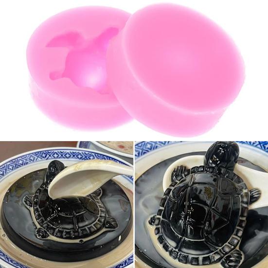 Силиконовая форма в виде черепахи, пищевая, термостойкая, для желе, пудинга, травяного десерта, не содержит БФА, форма для легкого извлечения, для выпечки, замораживания