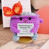 Crocheted Dumpster Plush Doll Emotional Support Gift Handmade Crochet Trash Can Flaming