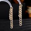 Модные висячие серьги-цепочки в стиле хип-хоп для женщин, массивные серьги в стиле хип-хоп с кубическим цирконием, дизайнерские ювелирные изделия люксового бренда