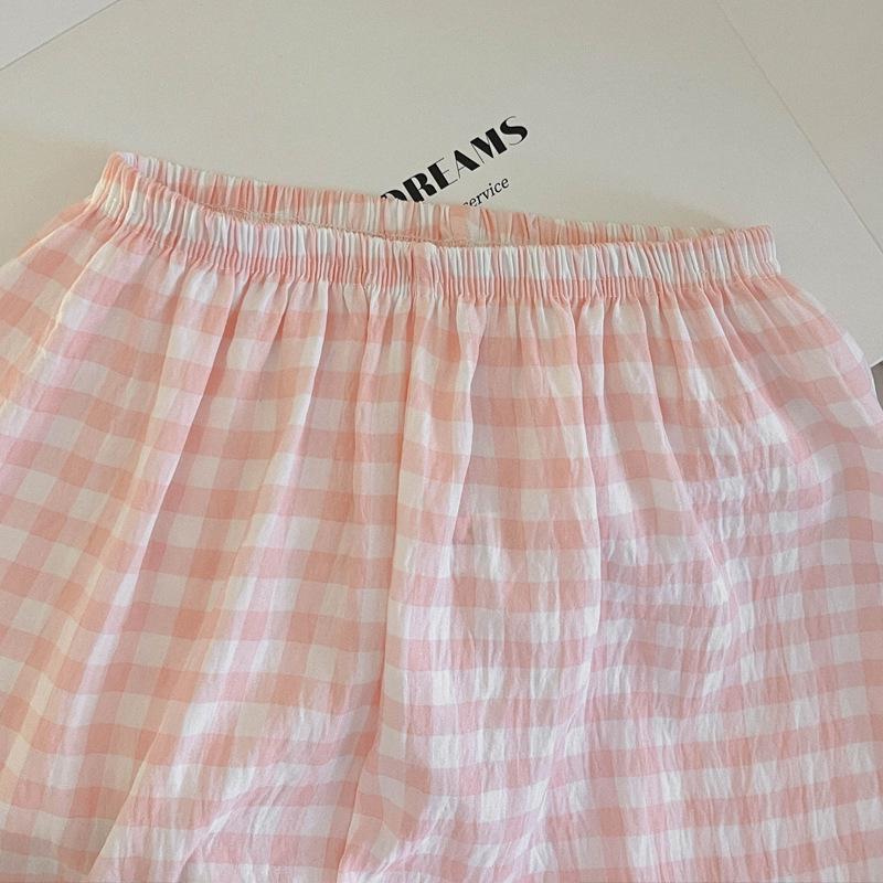 Женский набор пижамы с мультяшным принтом из облачного хлопка – с длинным рукавом, круглым вырезом, больших размеров, для ношения на улице