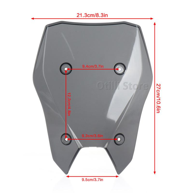 Motorcycle Acrylic Windshield WindScreen Smoke Black Transparent Screen Accessories For Kawasaki Z900 SE Z 900 2025