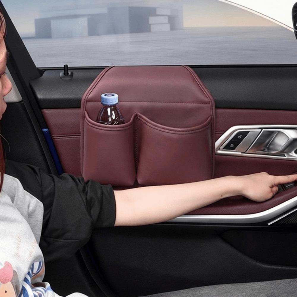 PU Leather Car Window Armrest Storage Box Multifunctional Vehicle Side Door Organizer Camping