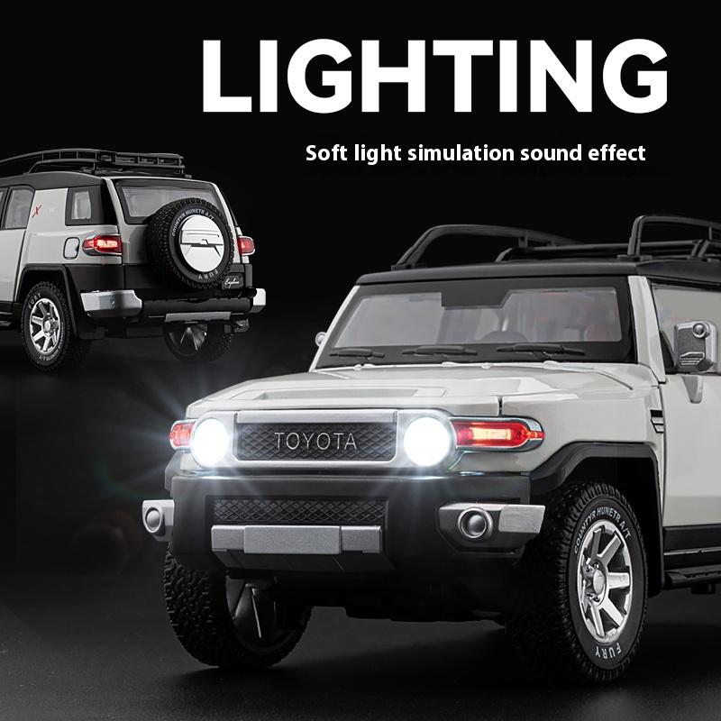 Масштаб 1/24 TOYOTA FJ Cruiser Внедорожный внедорожник Металлический литой под давлением Модель автомобиля Высокое качество Декоративные модные украшения Подарочная коробка для друга
