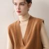 Women's Cashmere Knitted Sleeveless Sweater Vest for Autumn and Winter