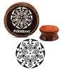 Printtoo Diary Cards Stamp Floral Mandala Pattern Round Wooden Rubber Stamps Scrap-booking-2