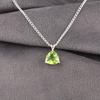 Peridot Gemstone 925 Sterling Silver Jewelry Handmade Pendant 0.58" For Women CZP-15-2