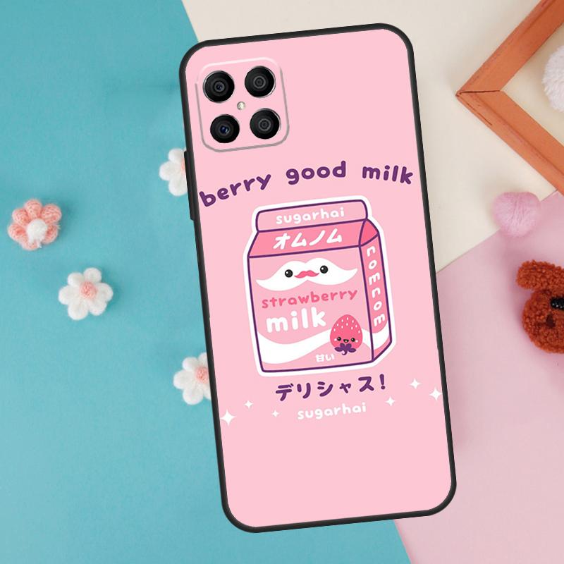 Милый чехол «Клубничное молоко» для Honor Magic 7 5 6 Lite Pro Honor X8b X9b X9a X8a X8 X9 X9c 50 70 90 200 Lite