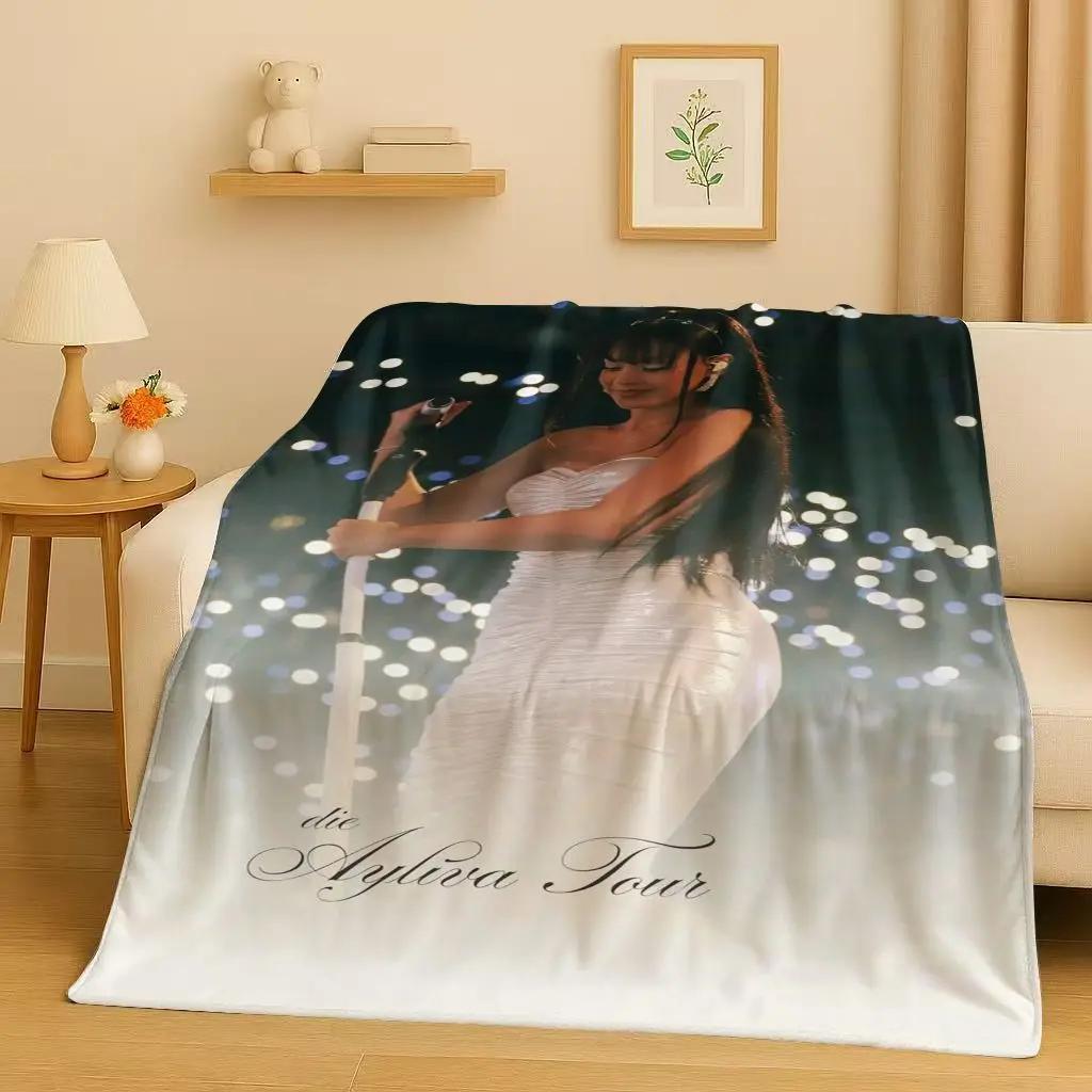 Fashion Pop Singer Ayliva Lieb Flannel Blanket,Ultra Soft Warm Plush Throw for Home Bedroom Bed Sofa Cover Kids Picnic Gift