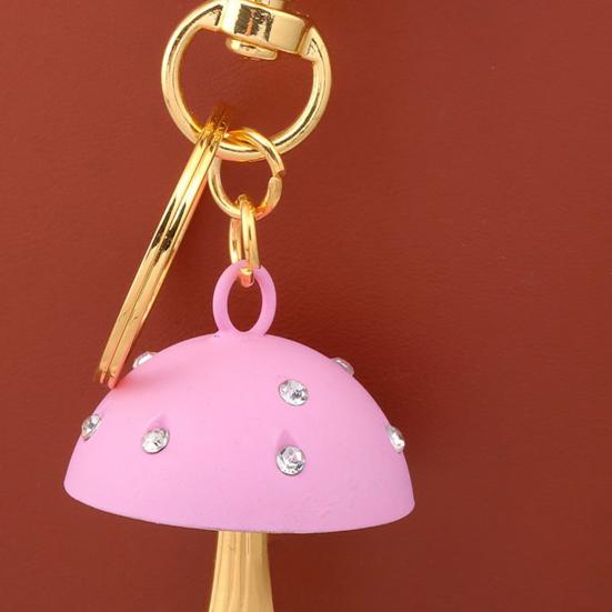 Брелок Гриб Форма Устойчивый к Выцветанию Сплав Брелок Рюкзак Держатель для Ключей Женские Сумки Ключи от Машины Украшение