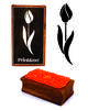 Printtoo Scrap-Booking Tulip Flower Design Прямоугольная деревянная резиновая марка