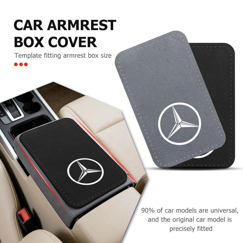 AABIB1 Leather Car Center Console Armrest Box Mat Protection Pad Auto Accessories For Benz Exclusive AMG W124 W203 W204 SPRINTER V