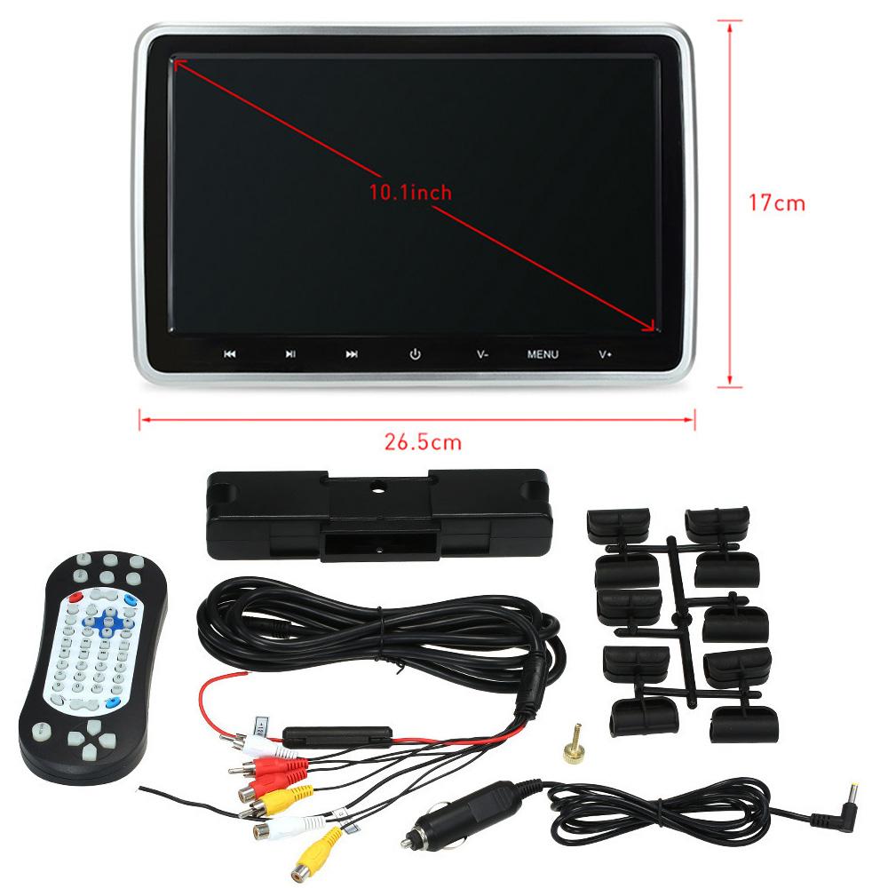 10,1-дюймовый монитор в подголовнике автомобиля, DVD-видеоплеер