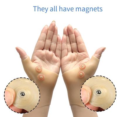1 пара силиконовых перчаток для магнитной терапии, защита запястья, противоболевой чехол для мыши, фиксатор большого пальца для инструмента