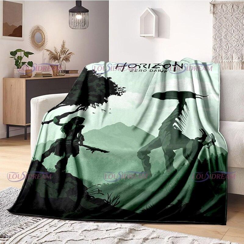 Одеяло для любителей геймеров Horizon Zero Dawn, игровое одеяло, флисовое одеяло, одеяло для взрослых и детей, покрывало для геймера, подарки
