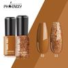 PHOENIXY 2PCs 6ml Nail Gel Varnish Kit: UV Gel Nail Colorful Sequins Gel Polish, Lasting Glitter Soak Off Varnish
