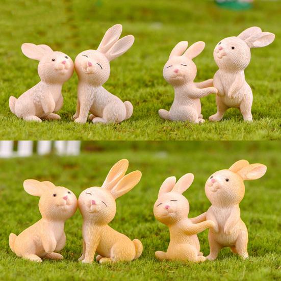7шт милый кролик фигурка животного ремесла DIY миниатюрные украшения бонсай