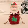 Christmas Decoration Supplies Linen Bag Cartoon Three-Dimensional With Bell Closing Gift Bag Candy Bag