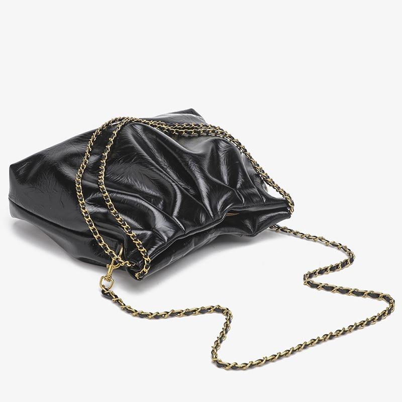 Новая женская сумка через плечо на цепочке, однотонная, универсальная, плиссированная сумка-мессенджер в форме облака, простая, высококлассная, модная