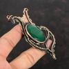 Ограненный замбийский изумрудный кулон, медный кулон, элегантный кулон, медные украшения ручной работы, кулон с драгоценным камнем, подарок для нее, ювелирные изделия из замбийского изумруда