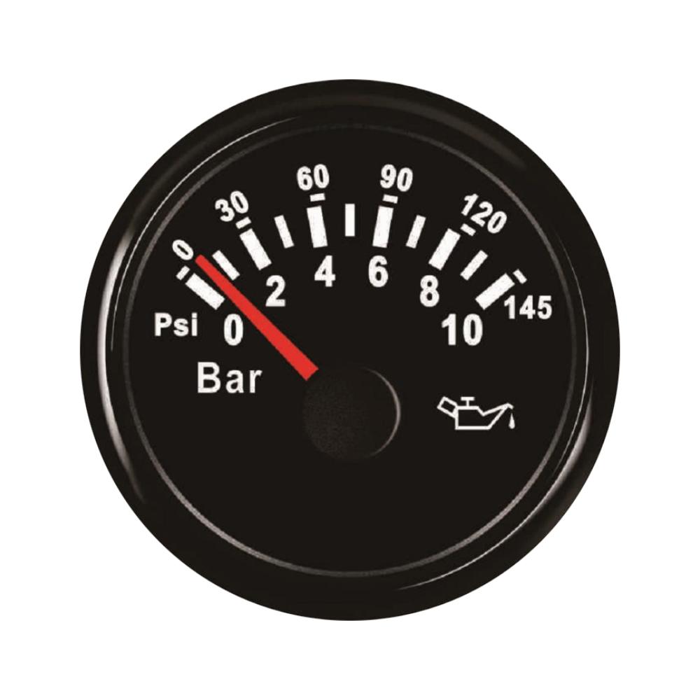 RHAXEL 2" Oil Pressure Gauge Meter 0-5bar 0-75PSI 0-10bar 0-145PSI with Backlight 52mm Diameter 12V for Car Motorcycle Boat