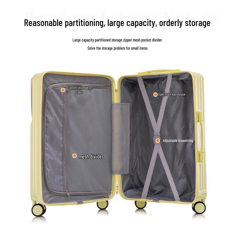 Multifunctional Front-Opening Travel Trolley Suitcase