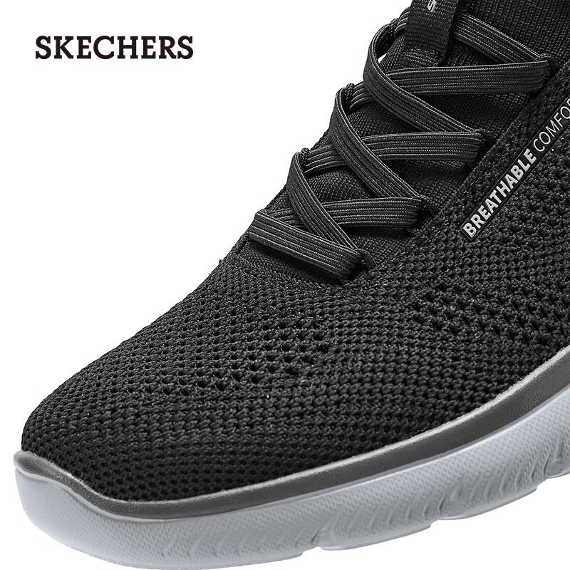 Skechers Мужская дышащая обувь для ходьбы без шнурков