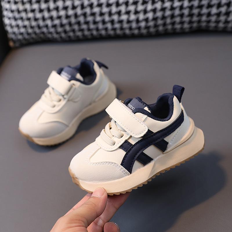 New autumn children's sneakers, boys' athletic shoes, girls' leather running shoes, baby walking shoes