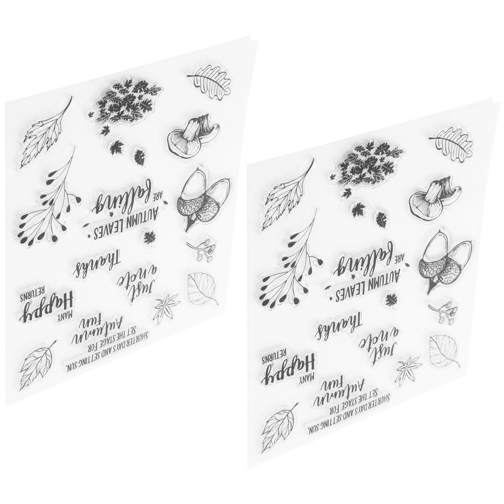 2 комплекта прозрачных штампов для декора открыток, тиснения, скрапбукинга, расходных материалов