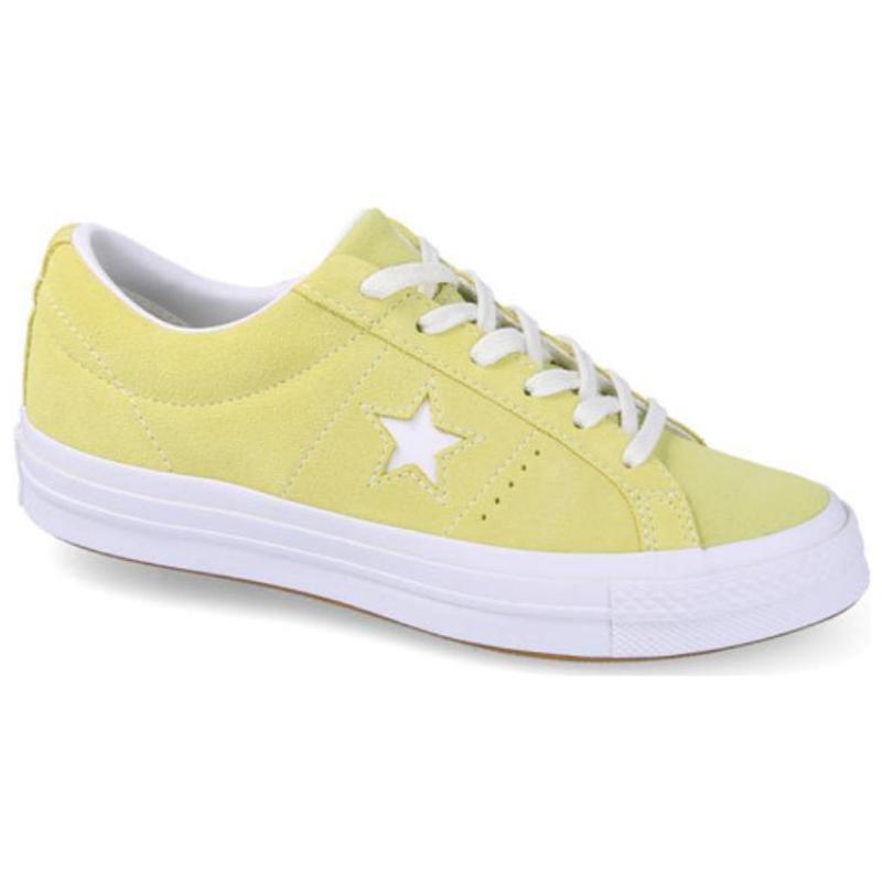 Converse Легкие, износостойкие и нескользящие кеды на низкой подошве One Star для женщин, желто-белые
