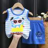 Children's Cotton Pullover Sets - Summer Boys' And Girls' Sleeveless T-shirts And Shorts Sets