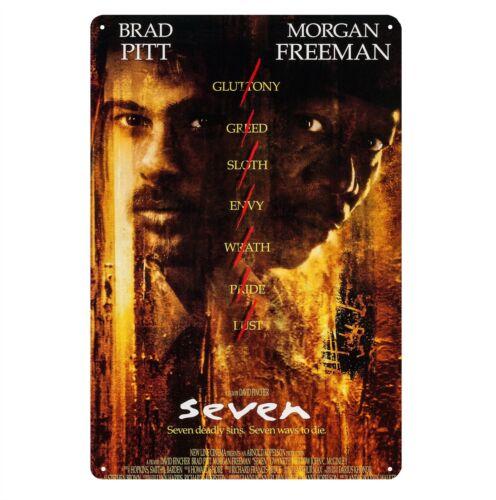 Seven Brad Pitt Freeman Movie Metal Poster Tin Sign 20x30cmaluminum