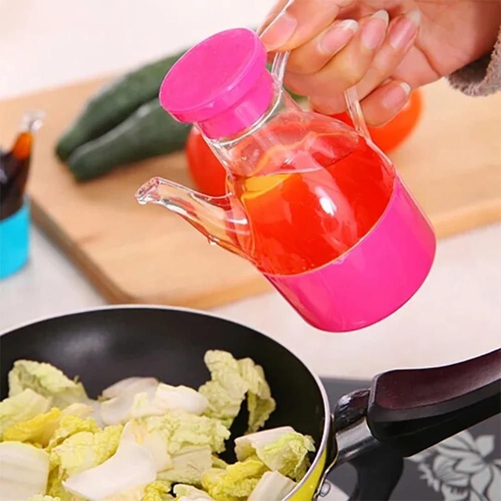 Leakproof Transparent Gravy Boats Plastic Vinegar Bottle Household Condiment Container Restaurant