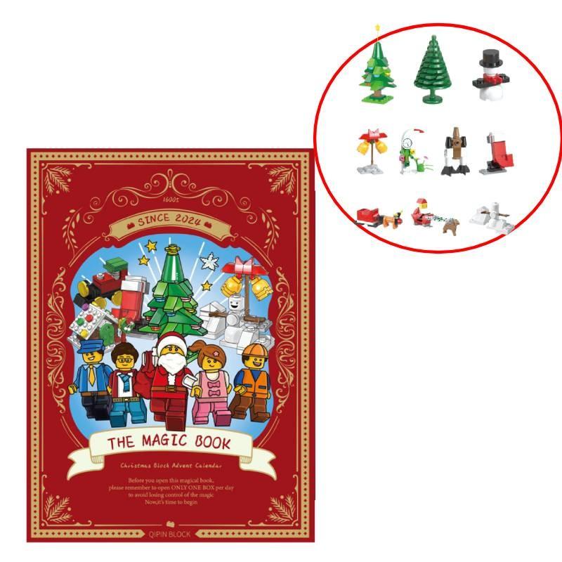 Building Christmas Block Blind Box Book Assembly Toy Puzzle Santa Xmas Gift