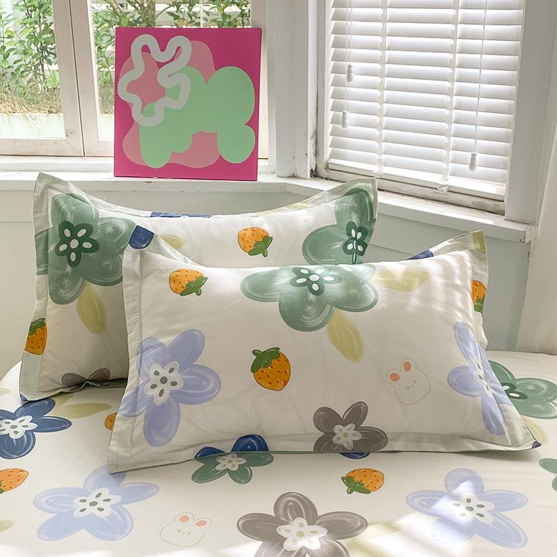 Хлопковые наволочки: Чистый хлопок, простой стиль для дома, общежитий, одноместных и двухместных комнат (Одиночный/Пара)