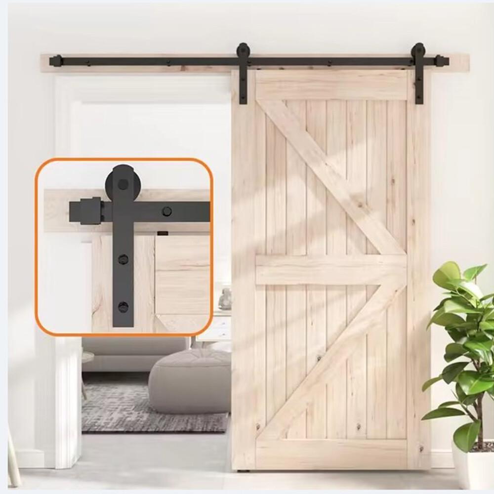 6FT Sliding Wood Barn Door Track System Kit Hardware Set,Heavy Duty