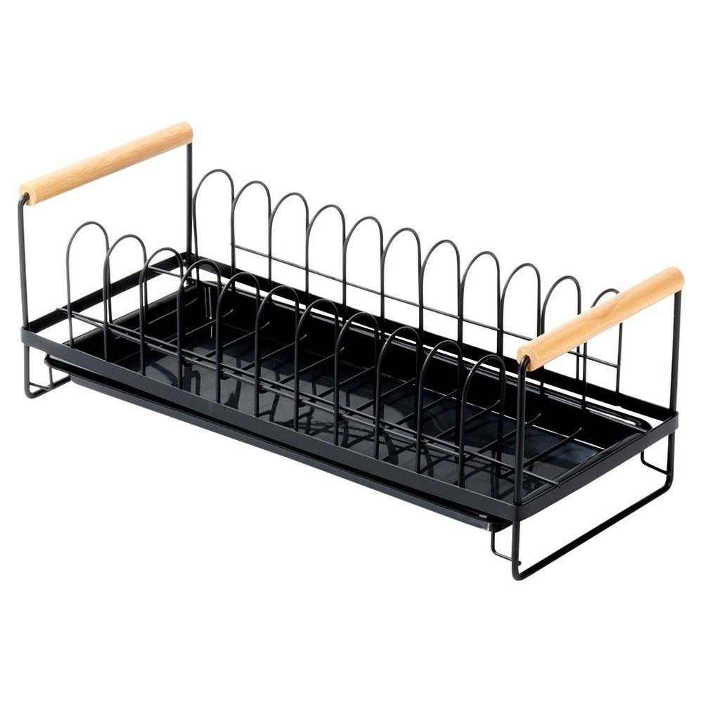 Black dish drying rack 39x16x14.5 cm