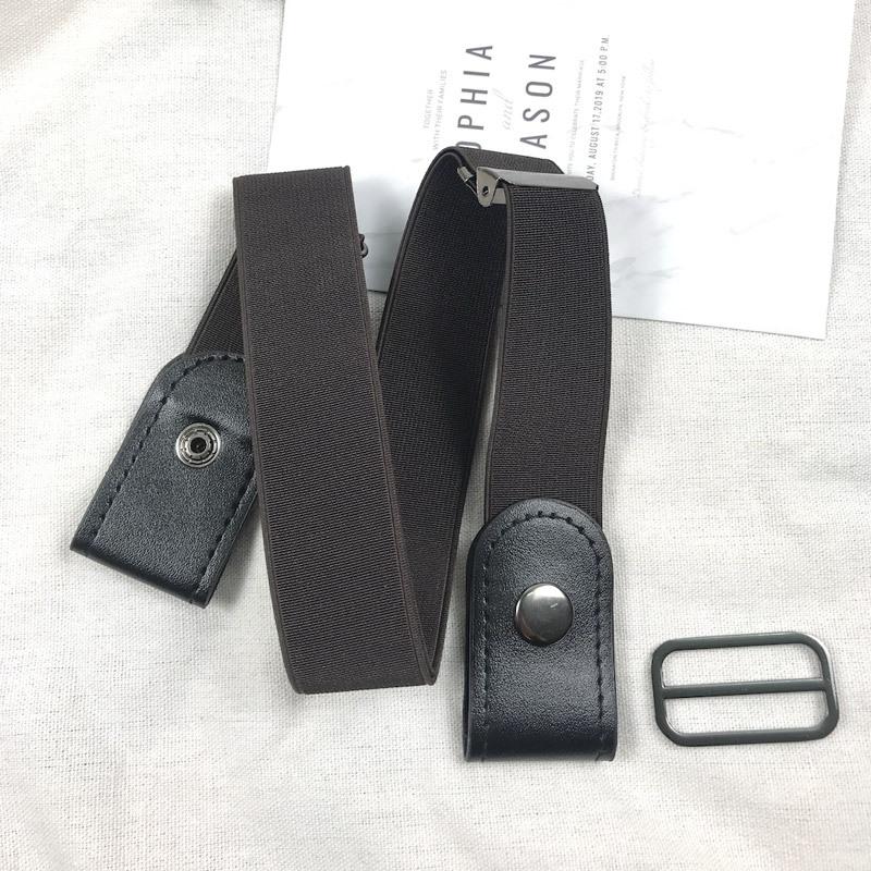 Невидимый ленивый пояс женский эластичный джинсовый ремень простой высокая плотность тянется как растягивающаяся пряжка бесплатно