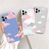 Cartoon Cute Clouds Phone Case For iPhone XR X XS Max 14 13 Pro Max 11 12 Mini 6 7 8 Plus SE 2020 Printing Cover