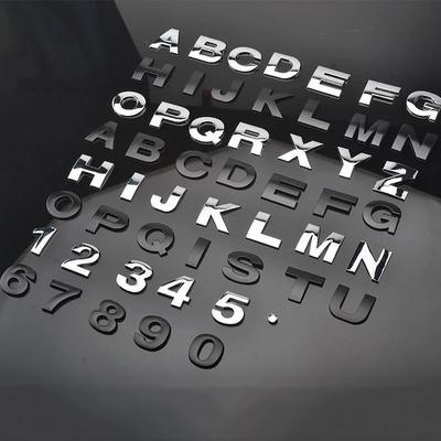 3D Металл DIY Стайлинг Буквы Слово Алфавит Эмблема Наклейки Номера Маркировка Стикер Автомобиля Задний Багажник Логотип Цифровой Значок Аксессуары