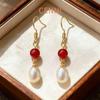Китайские ретро серьги с жемчужной кисточкой - Элегантный дизайн в стиле Ханьфу