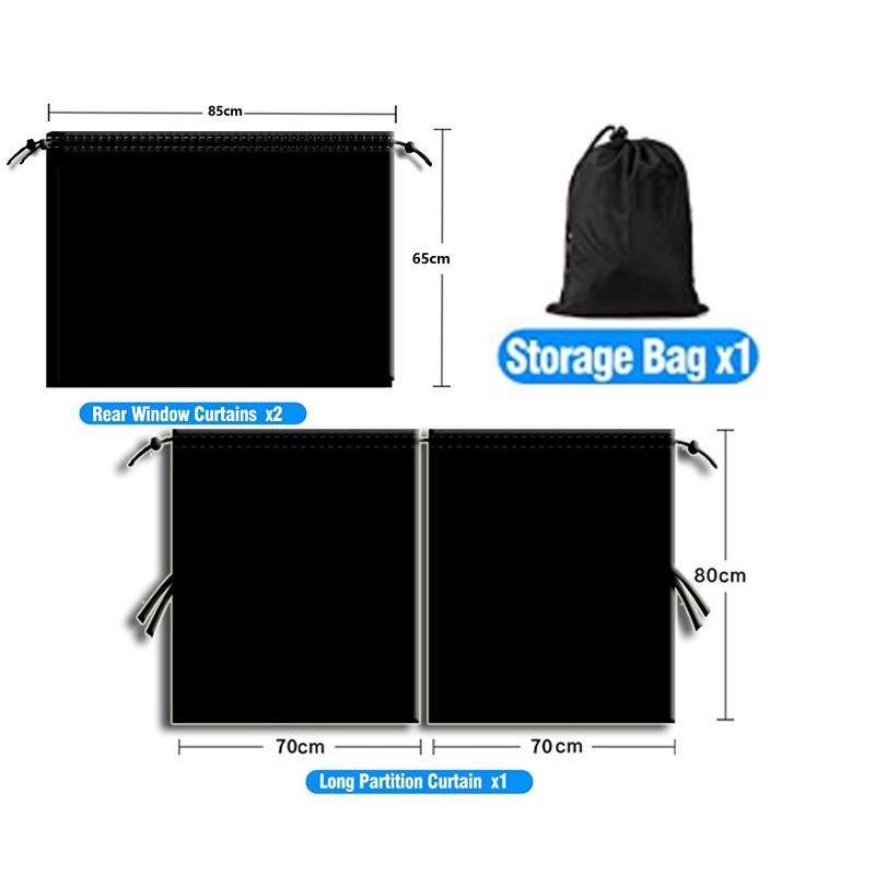 Car Divider Curtain Sun Protection Car Curtain Travel Privacy Removable Front and Rear Car Interior Divider Curtain Sun Visor Heat Protection