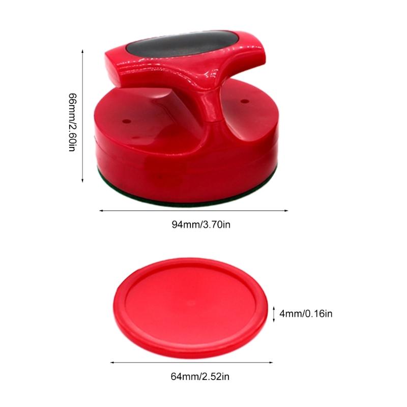 94mm Air Table Hockey Game Pusher with 4 Pucks Home Standard Air Hockey Paddle and Pucks Table Hockey Pusher Set