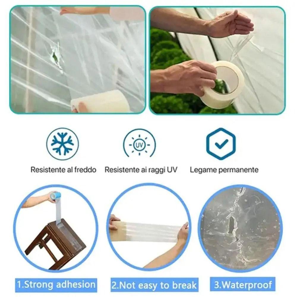 UV Resistant Greenhouse Repair Patch Transparent Greenhouse Cover New Film Repair Tape